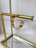 Gold Wide Bangle Bracelet