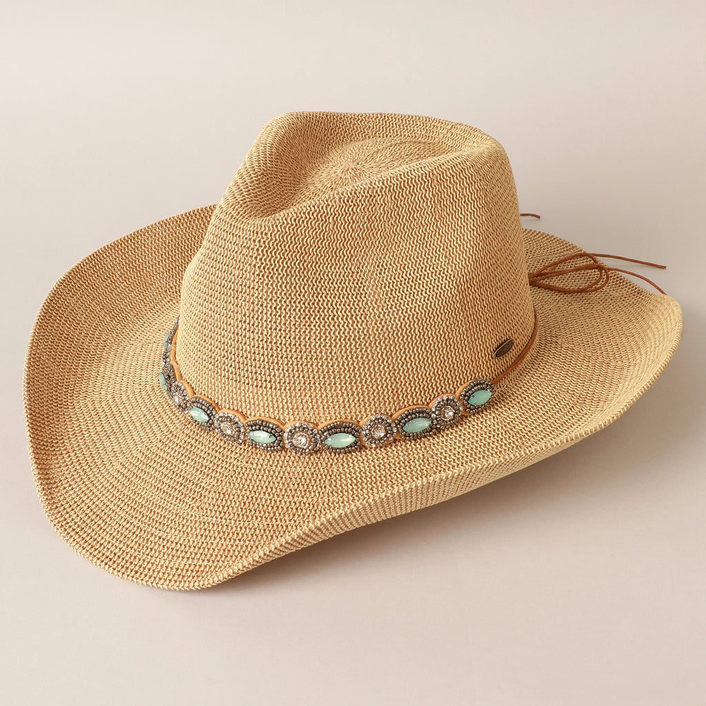 Cowboy Hat With Jeweled Belt