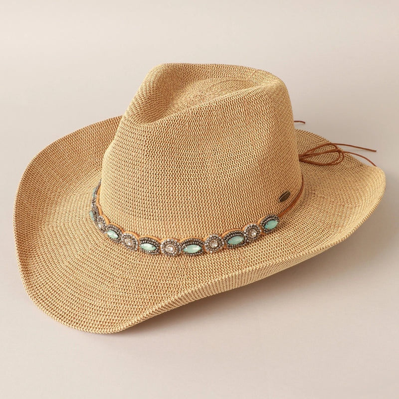 Cowboy Hat With Jeweled Belt