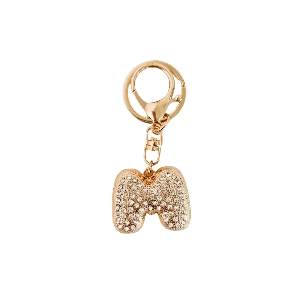 Diamond Initial Bag Charm