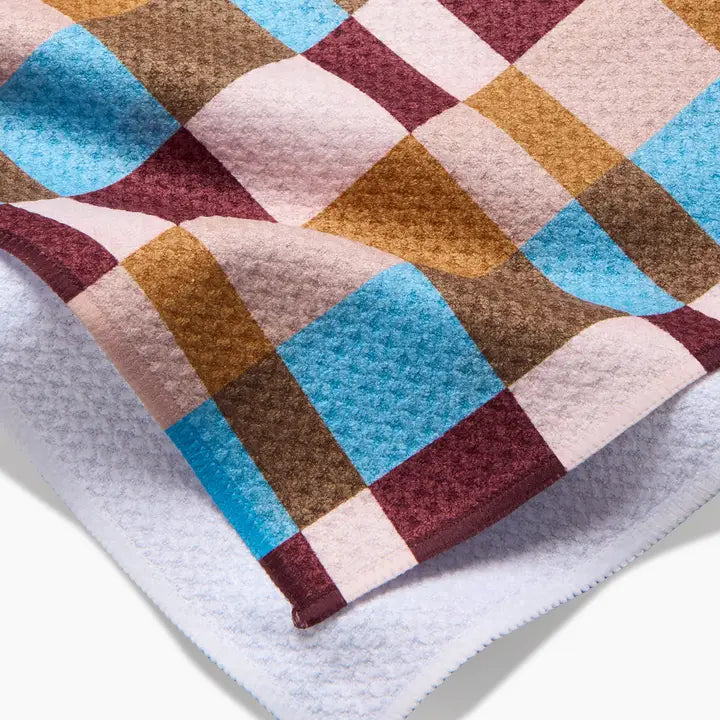 Cozy Day Checkers Tea Towel