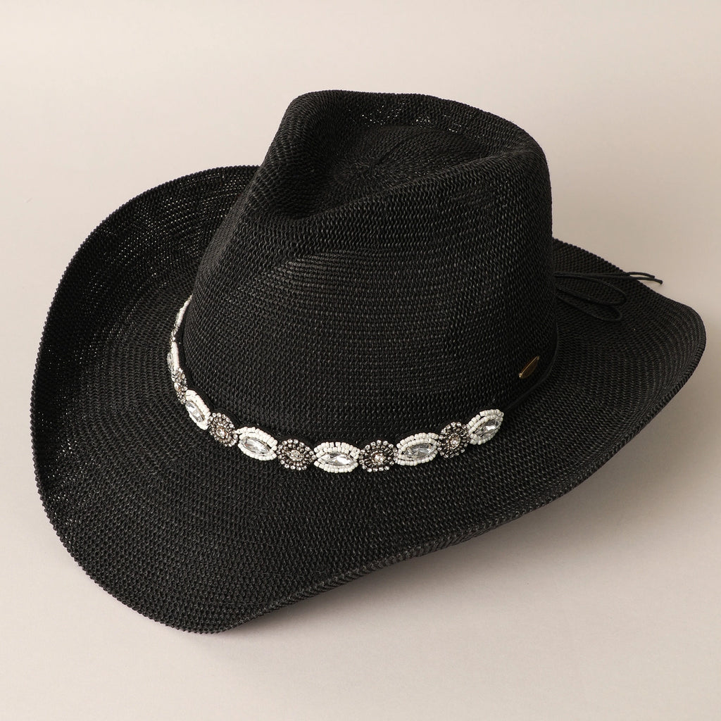 Cowboy Hat With Jeweled Belt