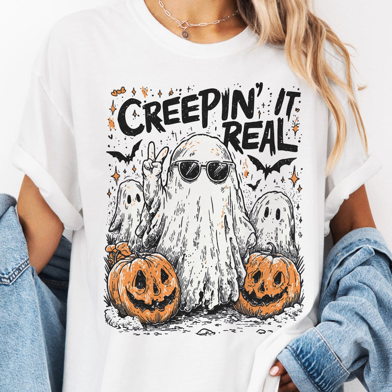 "Creepin' It Real" Ghost Graphic Tee