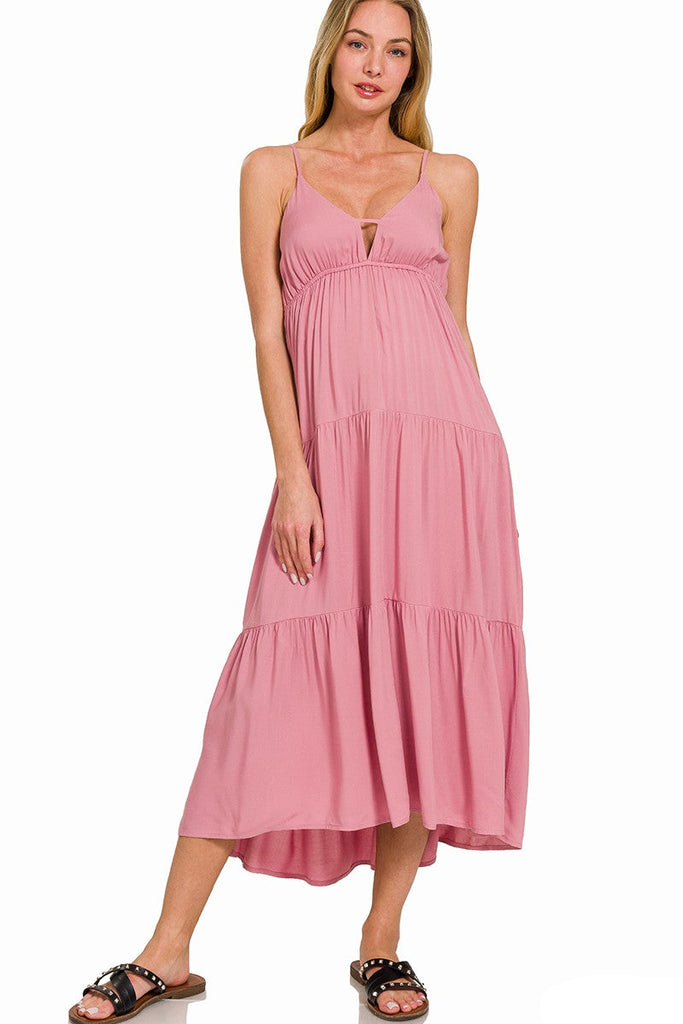 Tiered Cami Midi Dress