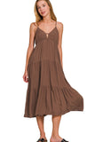 Tiered Cami Midi Dress