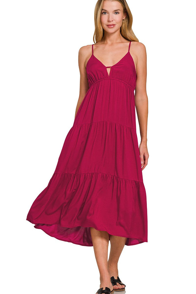 Tiered Cami Midi Dress