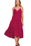 Tiered Cami Midi Dress