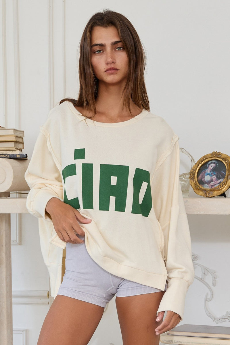 "Ciao" Terry Pullover