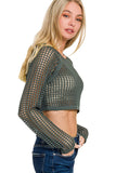 Crochet Knit Cropped Top