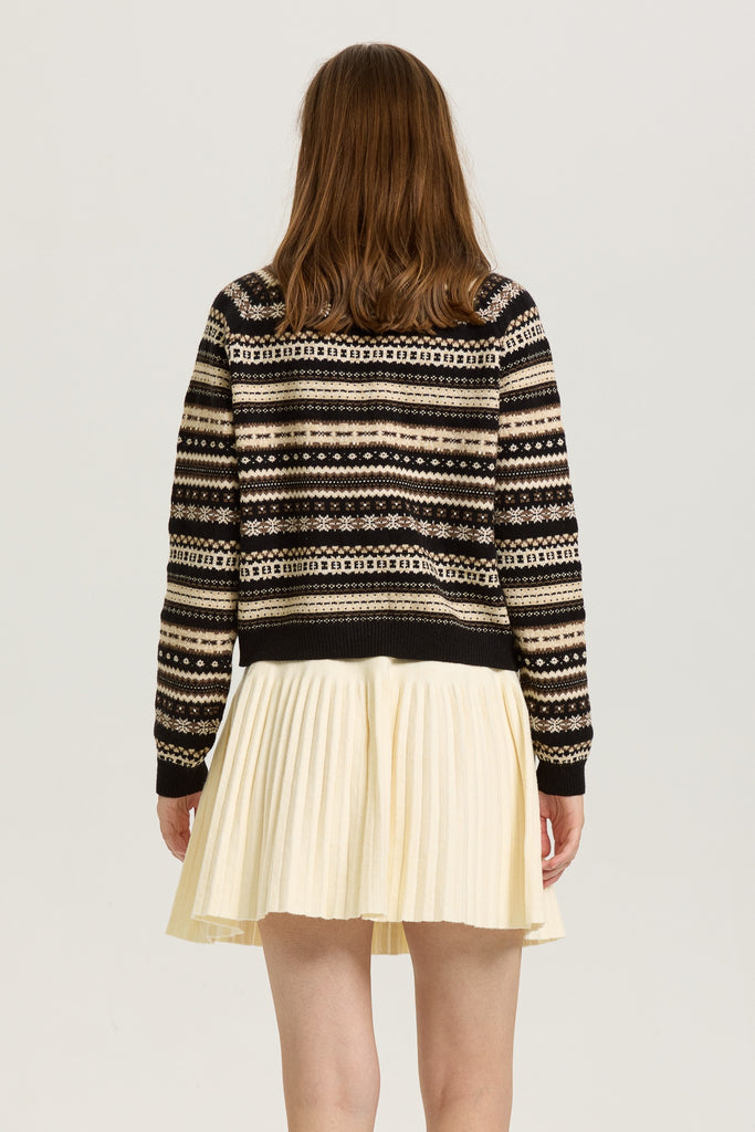 Fair Isle Button Cardigan