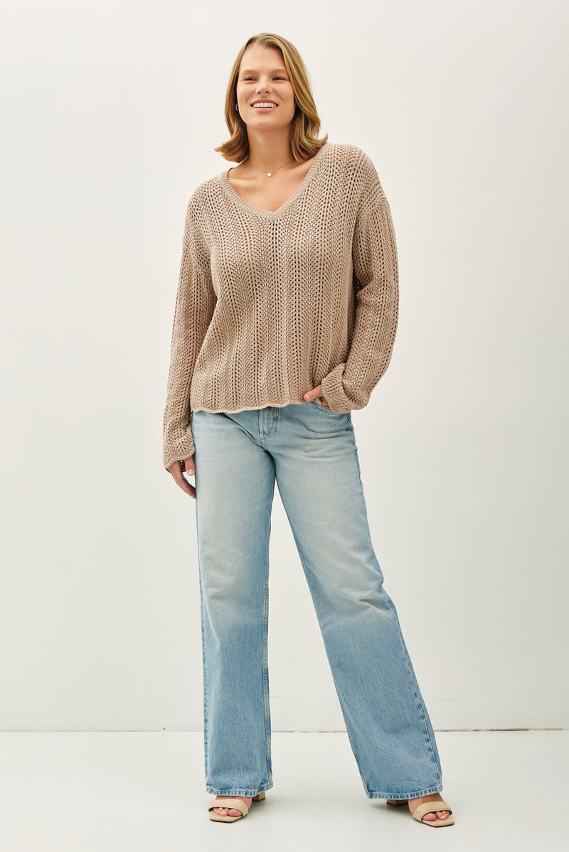 Curvy Crochet Knit Sweater