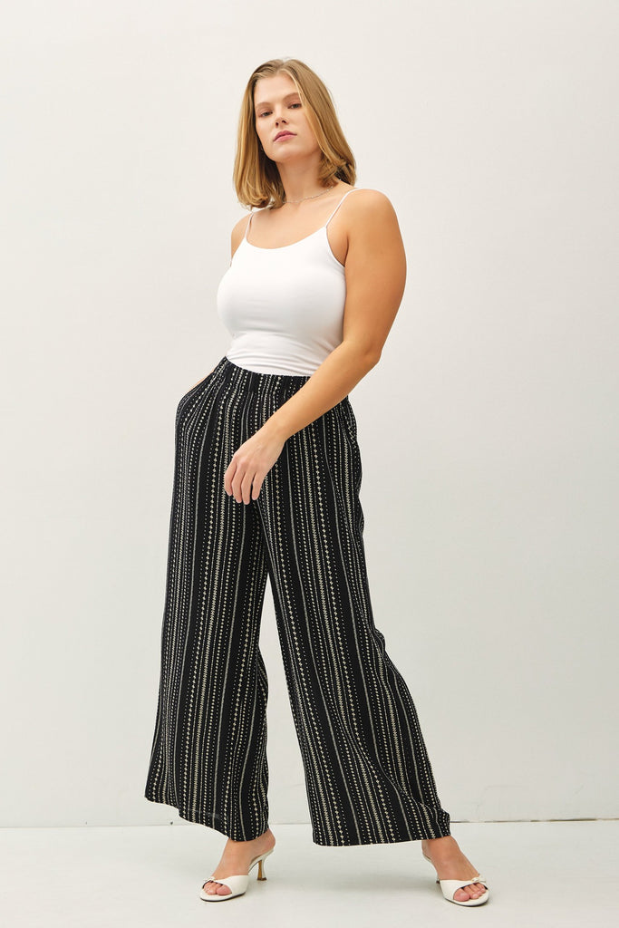 Curvy Flowy Printed Pants