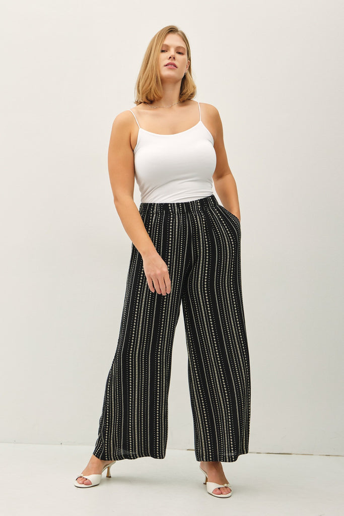 Curvy Flowy Printed Pants