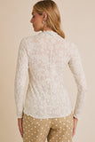 Mock Neck Lace Top