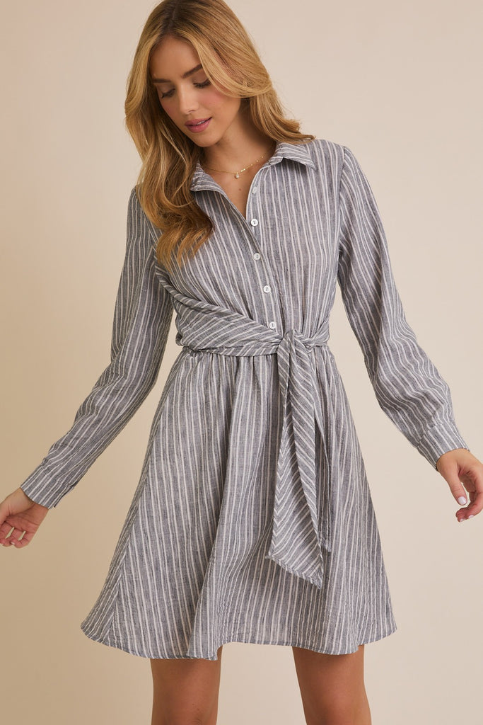 Long Sleeve Striped Dress