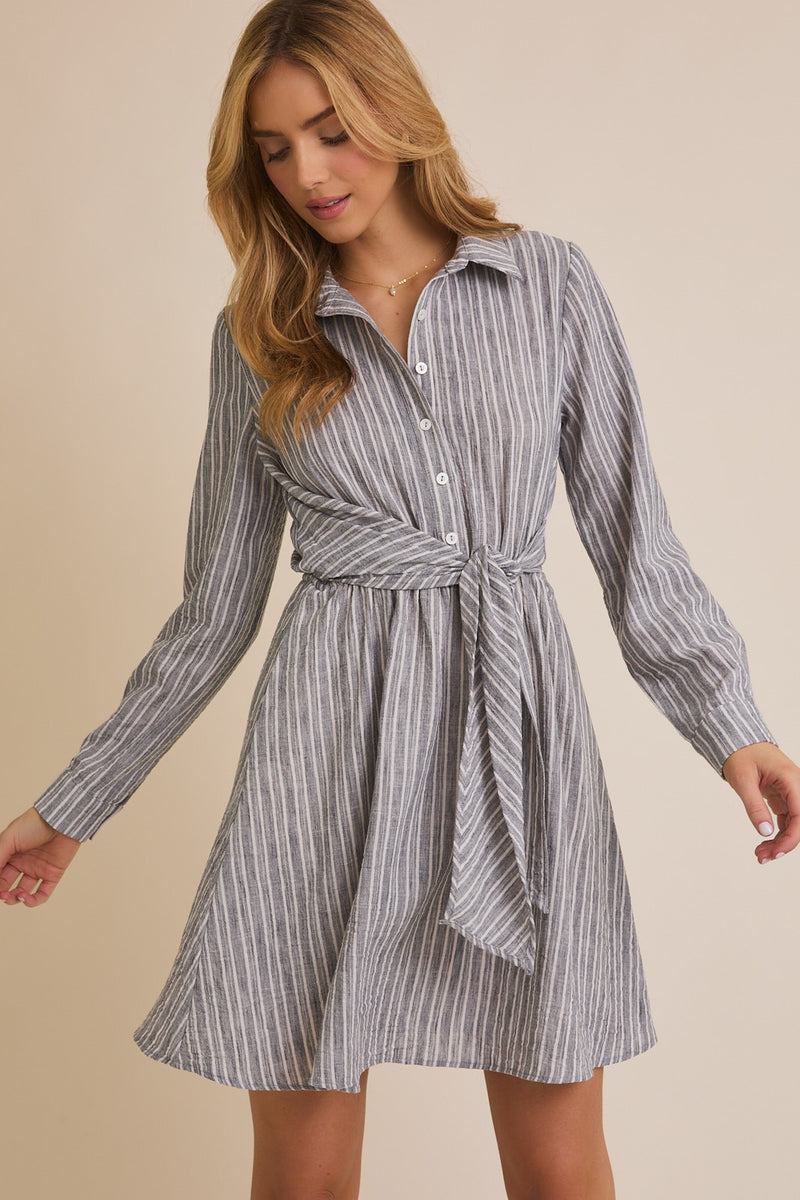 Long Sleeve Striped Dress