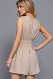 Sleeveless Linen Romper