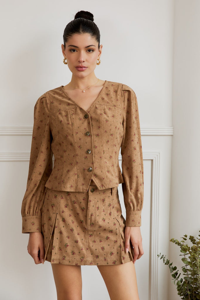 Buttoned Corduroy Top