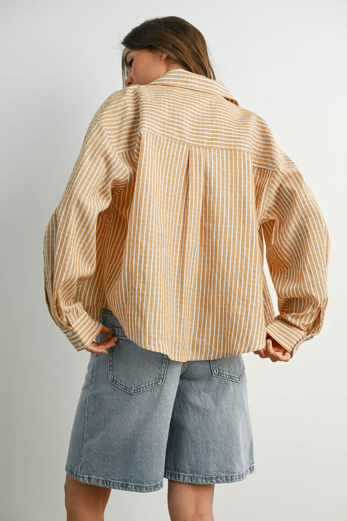 Striped Button Up Top
