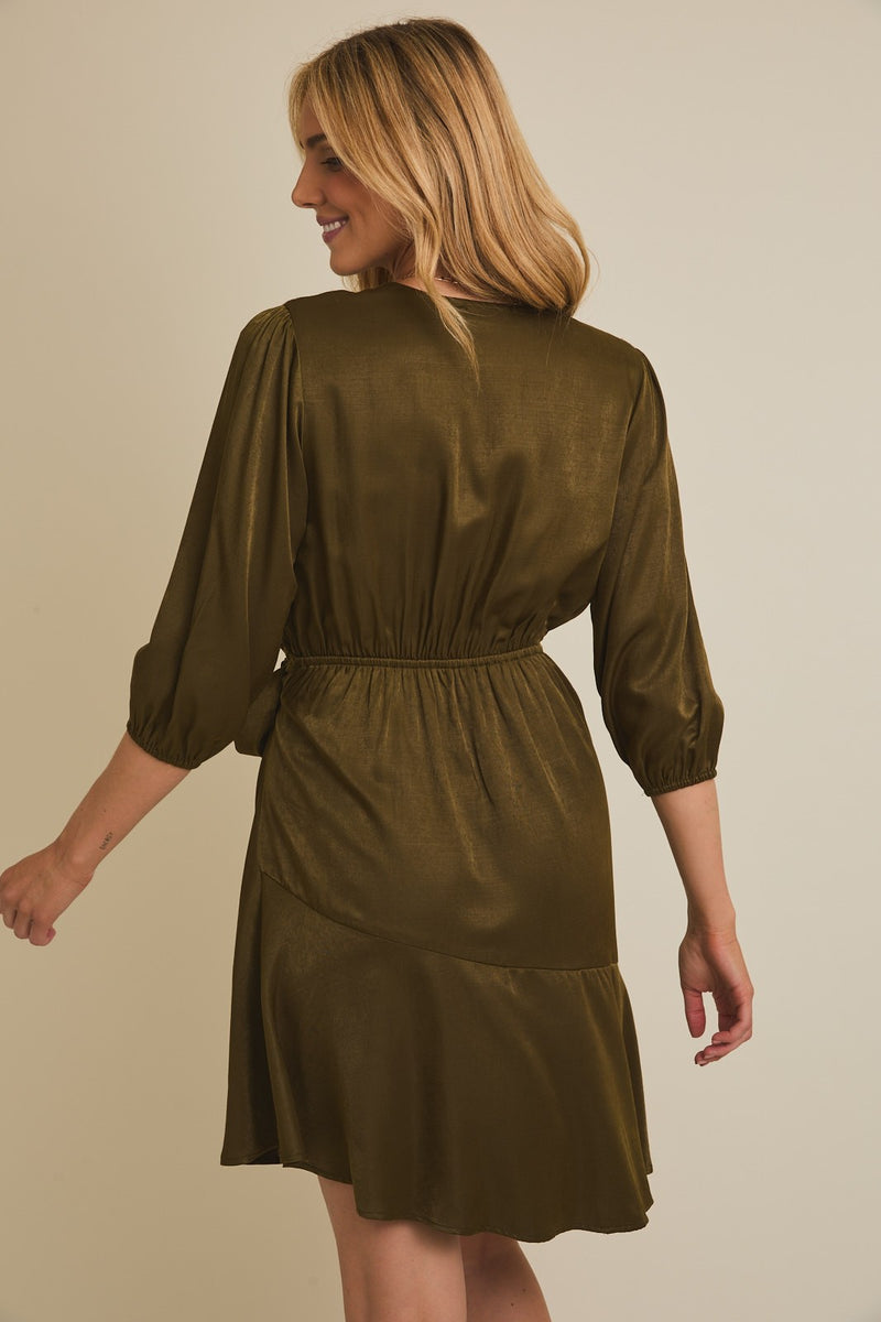 Surplice Tie Dress