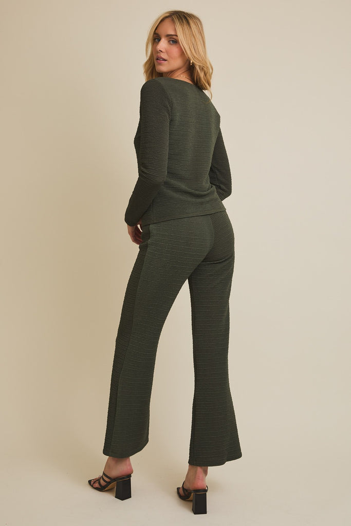 Textured Buttoned Top