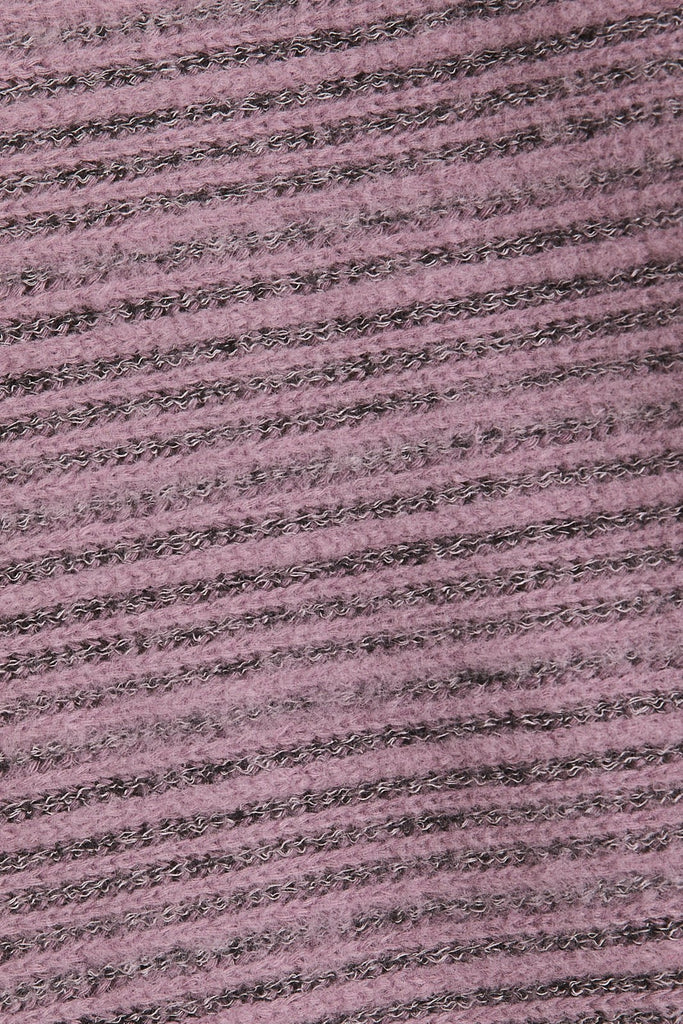 Curvy Ribbed Twisted Striped Top