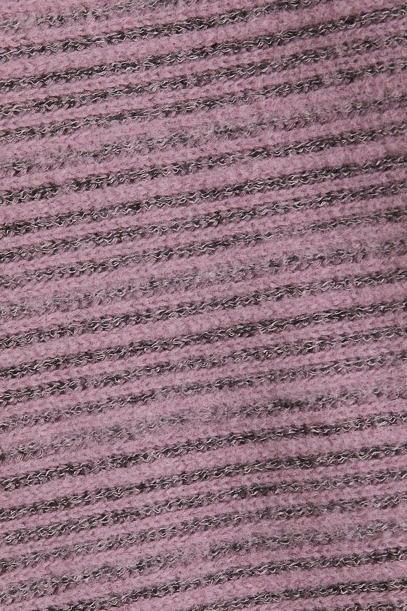 Curvy Ribbed Twisted Striped Top
