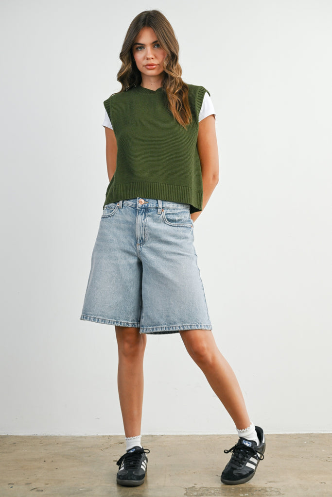 Sleeveless Knitted Top