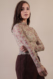 High Neck Sheer Lace Top
