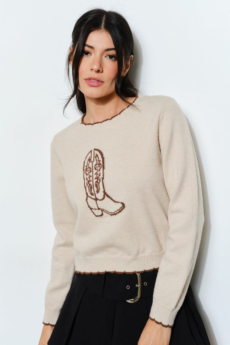 Cowboy Boot Sweater