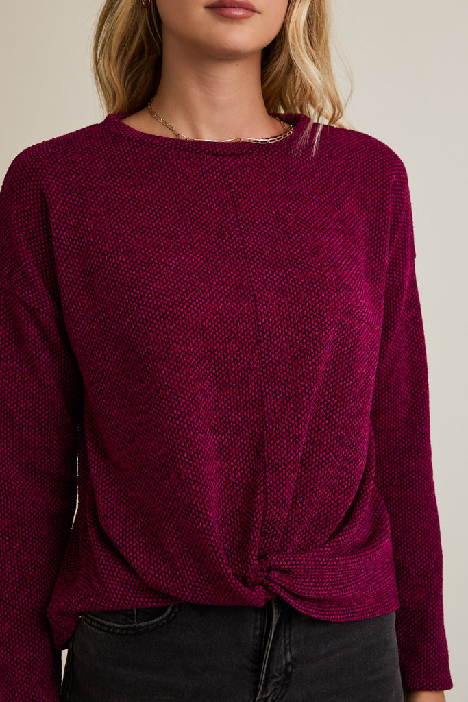 Ribbed Twisted Top
