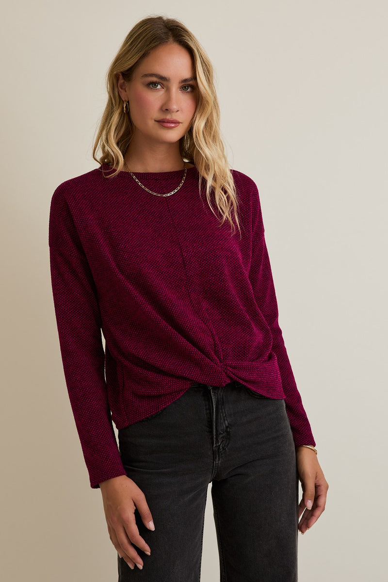 Ribbed Twisted Top