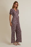 Surplice Wide Leg Jumpsuit