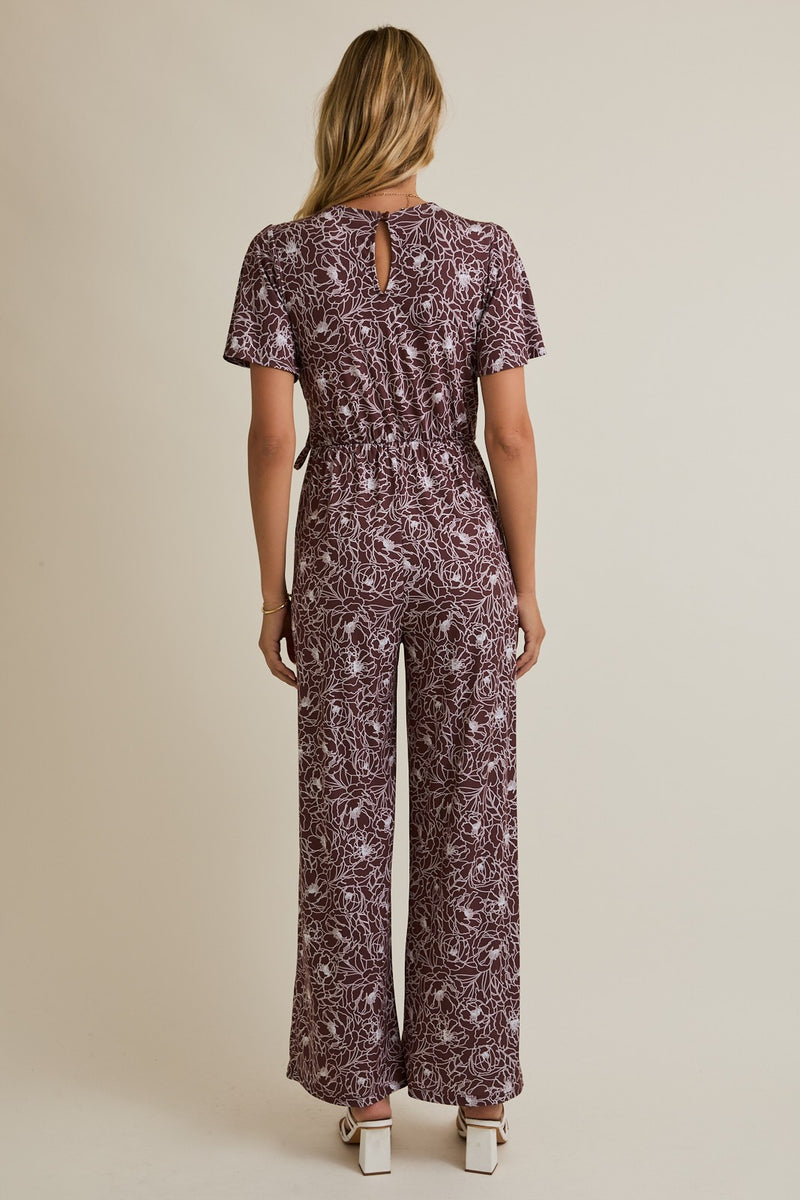 Surplice Wide Leg Jumpsuit