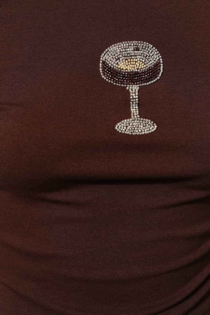 Beaded Espresso Martini Top