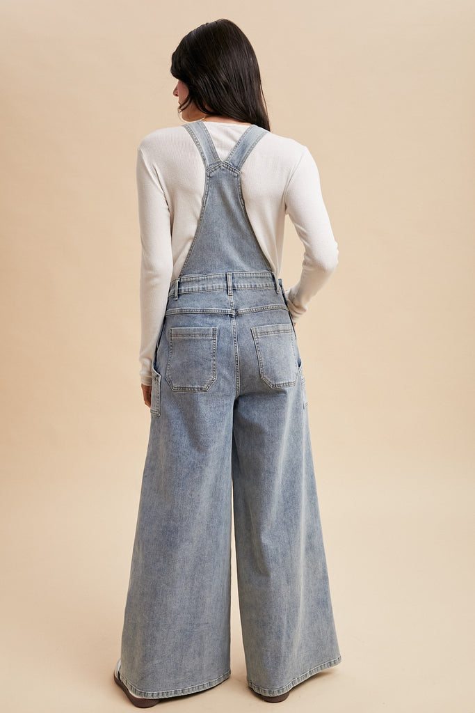 Palazzo Denim Overalls