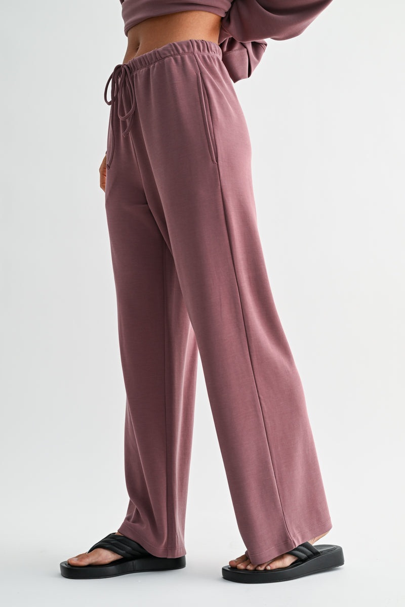 Scuba Knit Wide Leg Pants