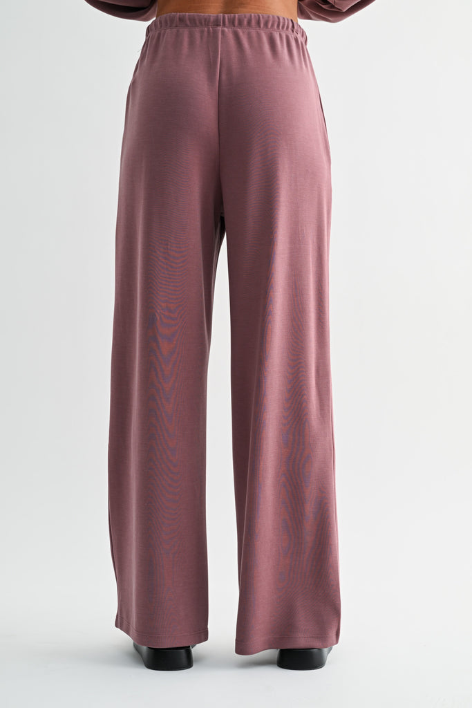 Scuba Knit Wide Leg Pants