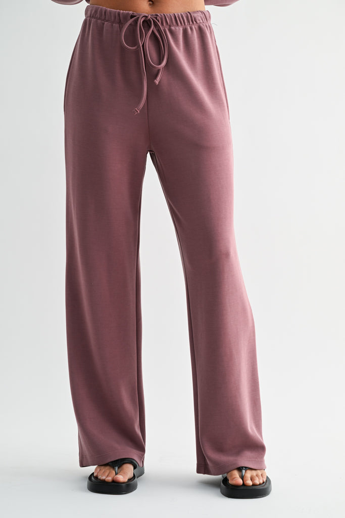 Scuba Knit Wide Leg Pants