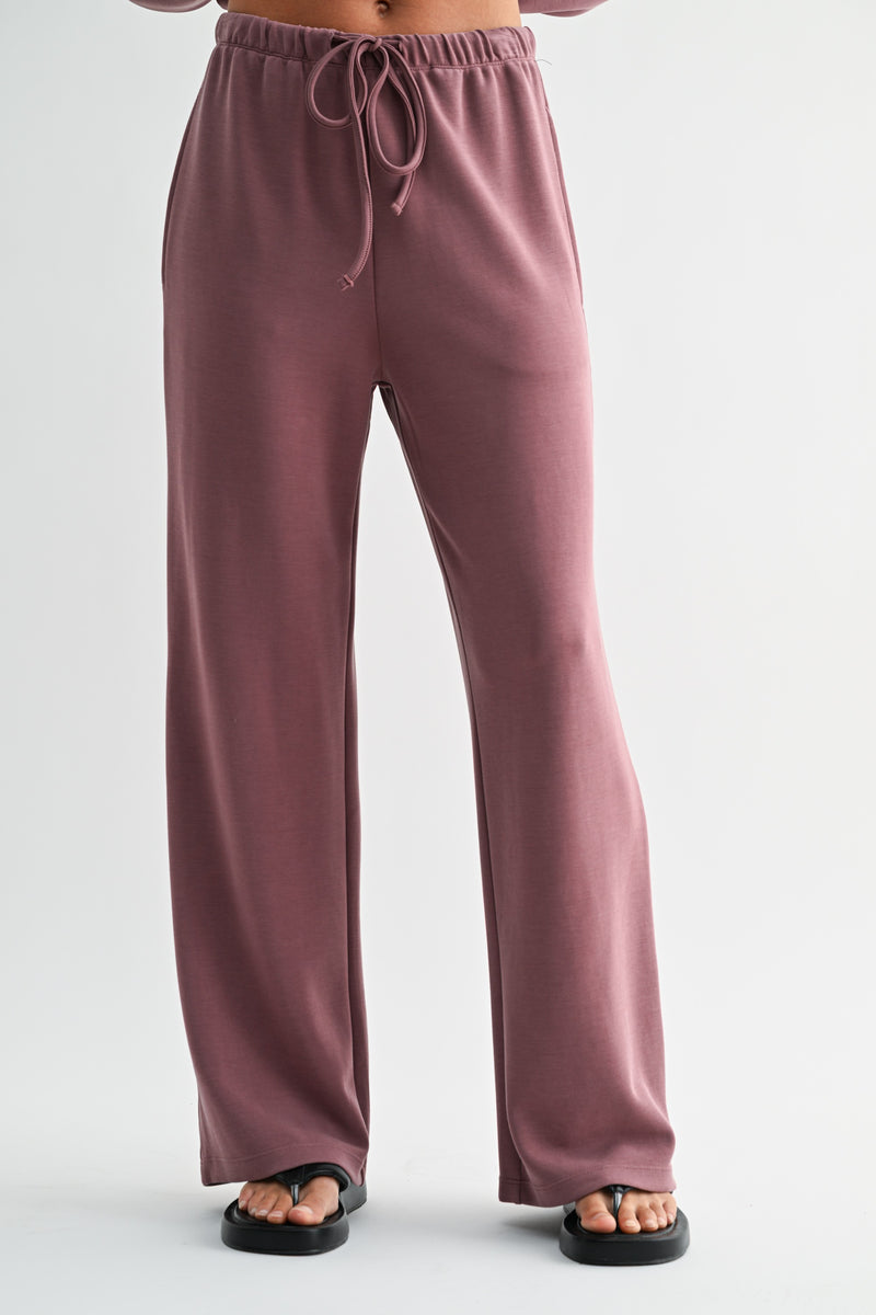 Scuba Knit Wide Leg Pants