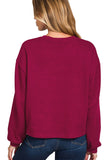 Ribbed Knit Lounge Pullover