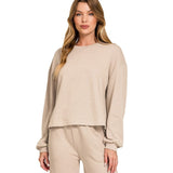 Ribbed Knit Lounge Pullover