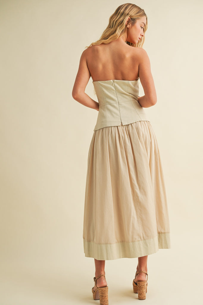Corset Lined Strapless Dress