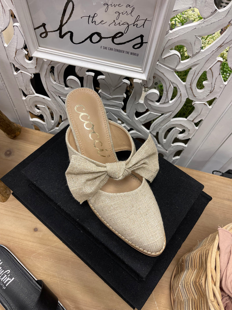 Bow Design Mule Heel