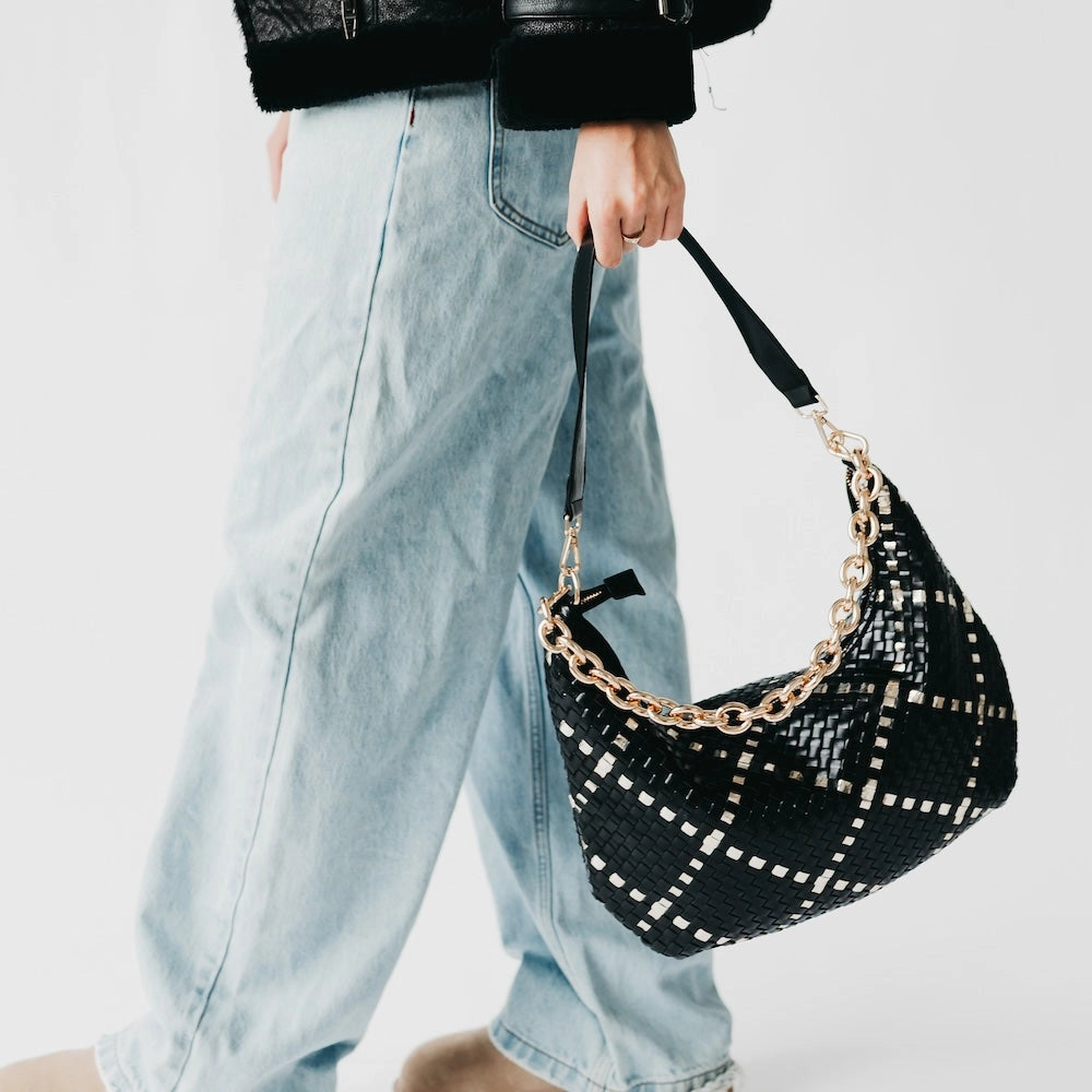 Slouchy Woven Shoulder Bag
