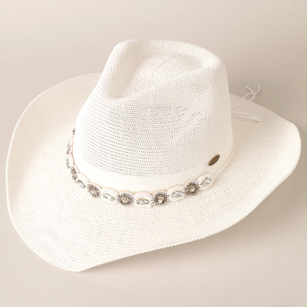 Cowboy Hat With Jeweled Belt