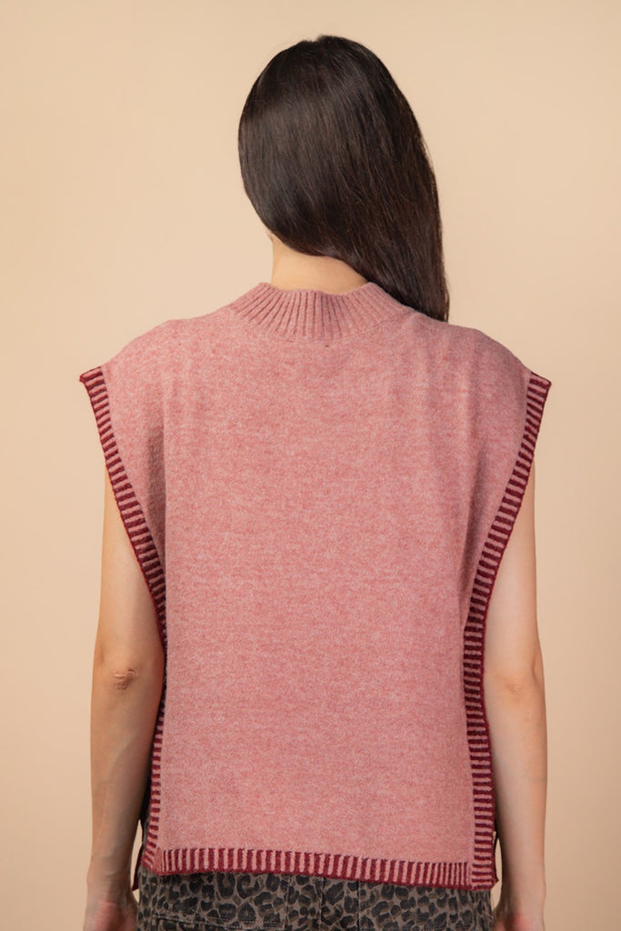 Side Tie Open Sweater Vest