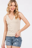 Sleeveless V-Neck Top