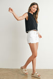 Sleeveless Back Ties Sweater