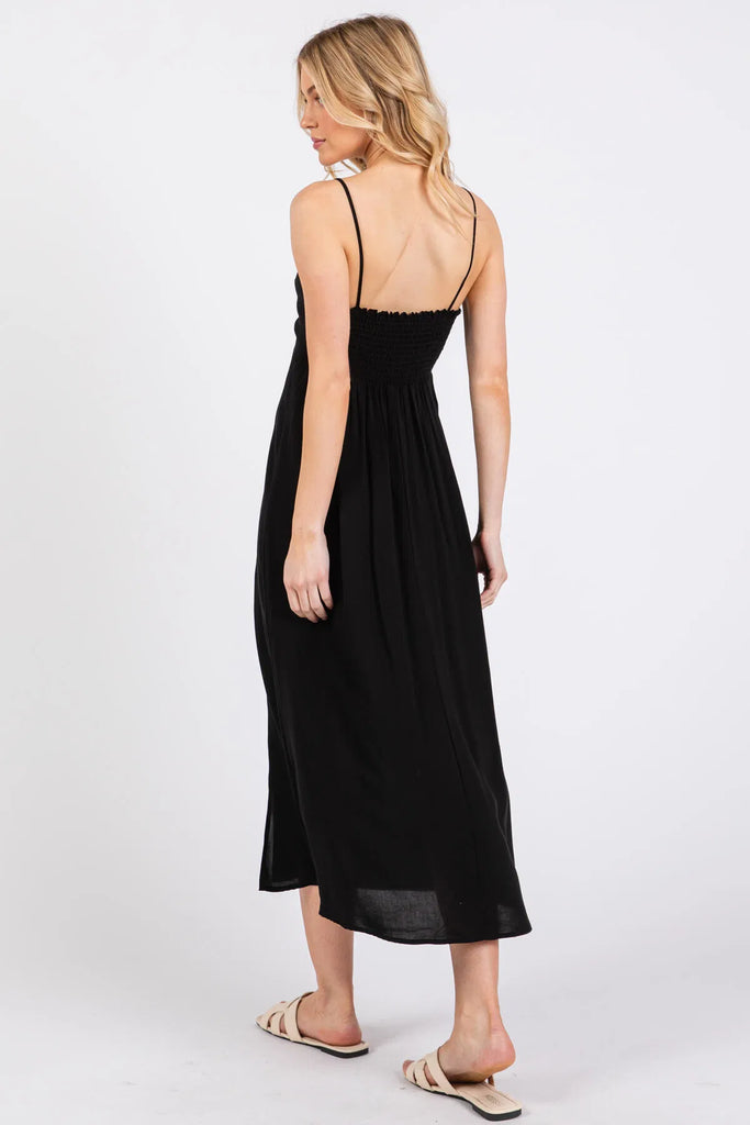 Front Twist Cami Midi Dress